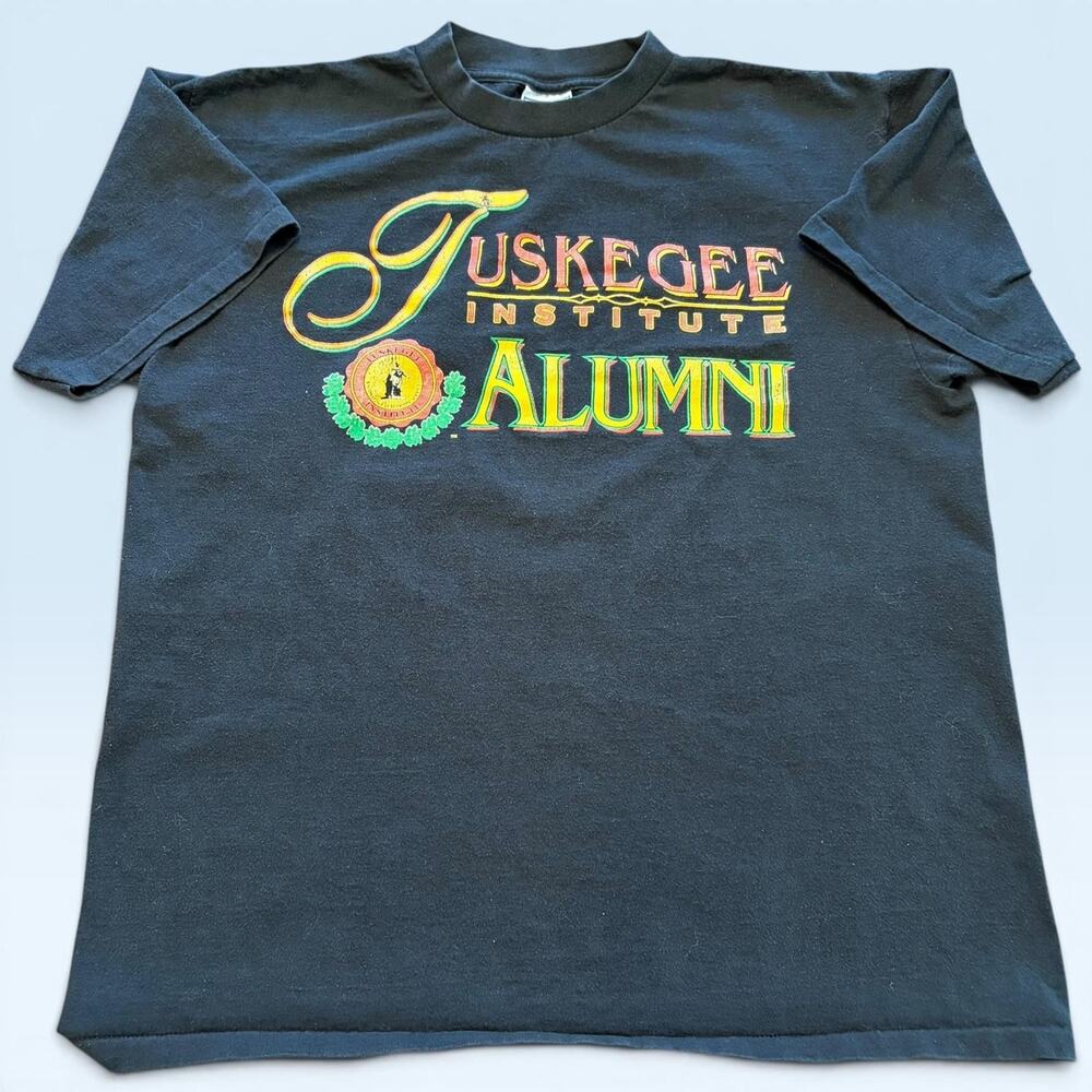 Vintage All Sport Shirt Mens XL Black Tuskegee Institute Alumni Tee T-Shirt USA